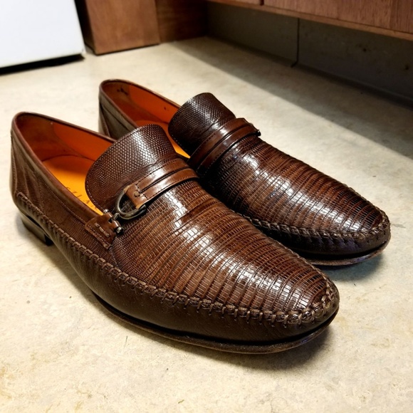 mezlan genuine lizard moccasin loafer